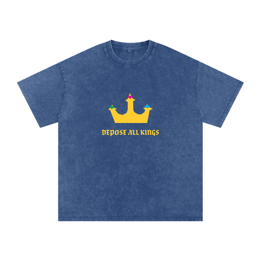 Depose All Kings - Acid Wash Oversize T-Shirt