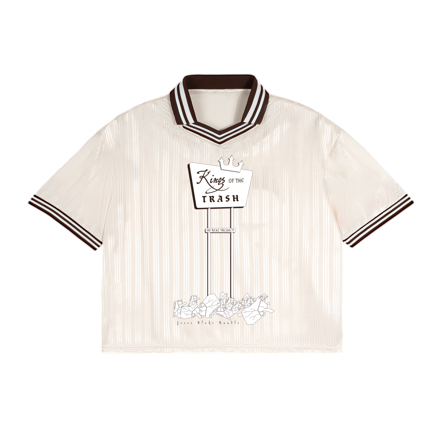 Contrast Stripes Polo Collar T-Shirt
